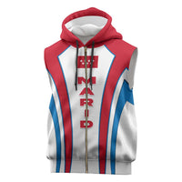 Madrid Flag Sleeveless Zip Hoodie Autonomous Community of Spain - Wonder Print Shop