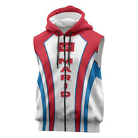 Madrid Flag Sleeveless Zip Hoodie Autonomous Community of Spain - Wonder Print Shop