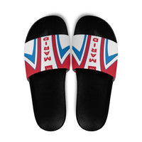 Madrid Flag Slide Sandals Autonomous Community of Spain - Wonder Print Shop