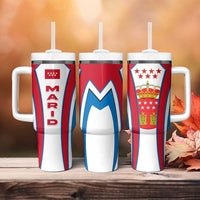 Madrid Flag Tumbler With Handle Autonomous Community of Spain - Wonder Print Shop