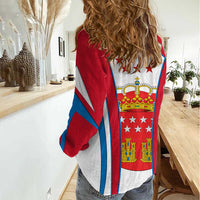 Madrid Flag Women Casual Shirt Autonomous Community of Spain - Wonder Print Shop