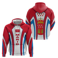 Madrid Flag Zip Hoodie Autonomous Community of Spain - Wonder Print Shop