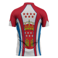 Madrid Flag Zipper Polo Shirt Autonomous Community of Spain - Wonder Print Shop