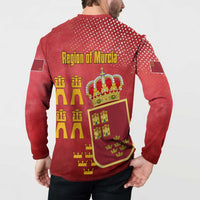 Region of Murcia Flag Button Sweatshirt Autonomous Community of Spain - Wonder Print Shop