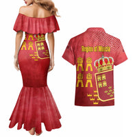 Region of Murcia Flag Couples Matching Mermaid Dress and Hawaiian Shirt Autonomous Community of Spain - Wonder Print Shop