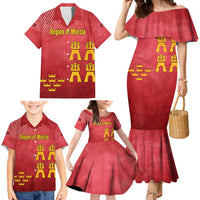 Region of Murcia Flag Family Matching Mermaid Dress and Hawaiian Shirt Autonomous Community of Spain - Wonder Print Shop