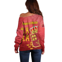 Region of Murcia Flag Off Shoulder Sweater Autonomous Community of Spain - Wonder Print Shop