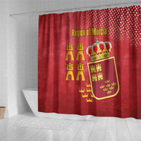 Region of Murcia Flag Shower Curtain Autonomous Community of Spain - Wonder Print Shop