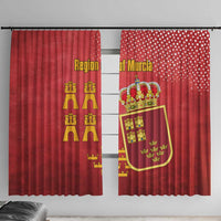 Region of Murcia Flag Window Curtain Autonomous Community of Spain - Wonder Print Shop
