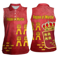 Region of Murcia Flag Women Sleeveless Polo Shirt Autonomous Community of Spain - Wonder Print Shop