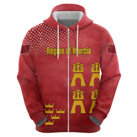 Region of Murcia Flag Zip Hoodie Autonomous Community of Spain - Wonder Print Shop