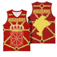 Navarre Flag Basketball Jersey Autonomous Community of Spain - Wonder Print Shop