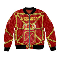 Navarre Flag Bomber Jacket Autonomous Community of Spain - Wonder Print Shop