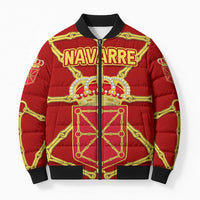 Navarre Flag Bomber Puffer Jacket Autonomous Community of Spain - Wonder Print Shop