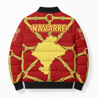 Navarre Flag Bomber Puffer Jacket Autonomous Community of Spain - Wonder Print Shop