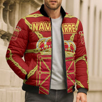 Navarre Flag Bomber Puffer Jacket Autonomous Community of Spain - Wonder Print Shop