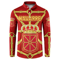Navarre Flag Button Sweatshirt Autonomous Community of Spain - Wonder Print Shop