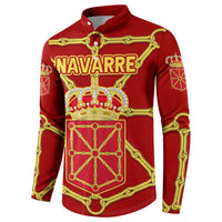 Navarre Flag Button Sweatshirt Autonomous Community of Spain - Wonder Print Shop