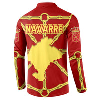 Navarre Flag Button Sweatshirt Autonomous Community of Spain - Wonder Print Shop