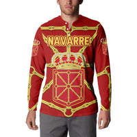 Navarre Flag Button Sweatshirt Autonomous Community of Spain - Wonder Print Shop