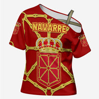 Navarre Flag Cross Shoulder Shirt Autonomous Community of Spain - Wonder Print Shop
