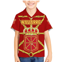 Navarre Flag Family Matching Mermaid Dress and Hawaiian Shirt Autonomous Community of Spain - Wonder Print Shop