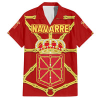 Navarre Flag Family Matching Short Sleeve Bodycon Dress and Hawaiian Shirt Autonomous Community of Spain - Wonder Print Shop