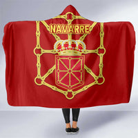Navarre Flag Hooded Blanket Autonomous Community of Spain - Wonder Print Shop