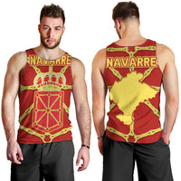 Navarre Flag Men Tank Top Autonomous Community of Spain - Wonder Print Shop