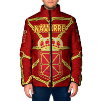 Navarre Flag Padded Jacket Autonomous Community of Spain - Wonder Print Shop