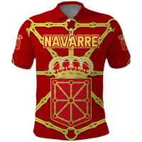 Navarre Flag Polo Shirt Autonomous Community of Spain - Wonder Print Shop