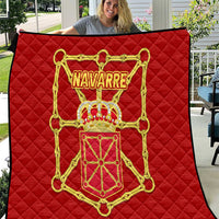 Navarre Flag Quilt Autonomous Community of Spain - Wonder Print Shop