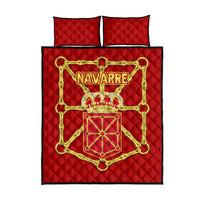 Navarre Flag Quilt Bed Set Autonomous Community of Spain - Wonder Print Shop