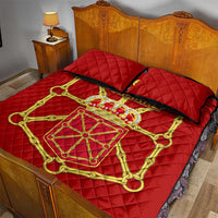 Navarre Flag Quilt Bed Set Autonomous Community of Spain - Wonder Print Shop
