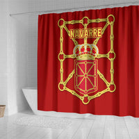 Navarre Flag Shower Curtain Autonomous Community of Spain - Wonder Print Shop