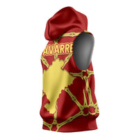 Navarre Flag Sleeveless Hoodie Autonomous Community of Spain - Wonder Print Shop