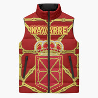 Navarre Flag Sleeveless Puffer Jacket Autonomous Community of Spain - Wonder Print Shop