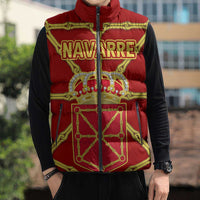 Navarre Flag Sleeveless Puffer Jacket Autonomous Community of Spain - Wonder Print Shop
