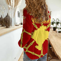 Navarre Flag Women Casual Shirt Autonomous Community of Spain - Wonder Print Shop