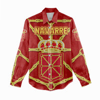 Navarre Flag Women Casual Shirt Autonomous Community of Spain - Wonder Print Shop