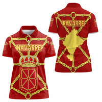 Navarre Flag Women Polo Shirt Autonomous Community of Spain - Wonder Print Shop