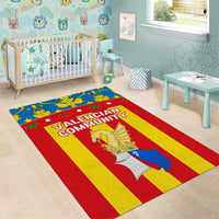 Valencian Community Flag Area Rug Autonomous Community of Spain - Wonder Print Shop