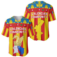 Valencian Community Flag Baseball Jersey Autonomous Community of Spain - Wonder Print Shop