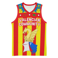 Valencian Community Flag Basketball Jersey Autonomous Community of Spain - Wonder Print Shop