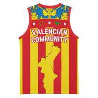 Valencian Community Flag Basketball Jersey Autonomous Community of Spain - Wonder Print Shop
