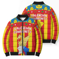 Valencian Community Flag Bomber Puffer Jacket Autonomous Community of Spain - Wonder Print Shop