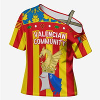Valencian Community Flag Cross Shoulder Shirt Autonomous Community of Spain - Wonder Print Shop
