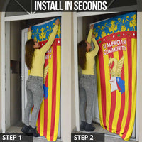 Valencian Community Flag Door Cover Autonomous Community of Spain - Wonder Print Shop