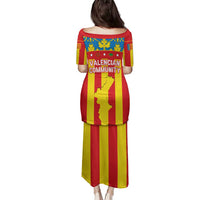 Valencian Community Flag Family Matching Puletasi and Hawaiian Shirt Autonomous Community of Spain - Wonder Print Shop