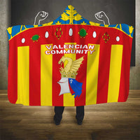 Valencian Community Flag Hooded Blanket Autonomous Community of Spain - Wonder Print Shop